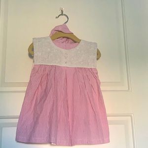 Mi Golondrina Pink and White Oaxaca-inspired Bloomer Set; RARE